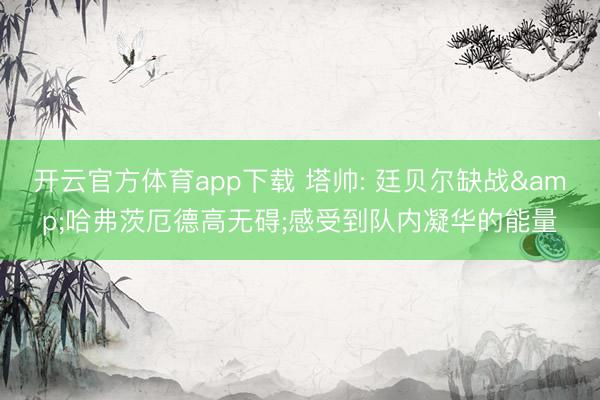 开云官方体育app下载 塔帅: 廷贝尔缺战&哈弗茨厄德高无碍;感受到队内凝华的能量